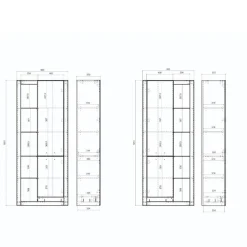 Wohnzimmerschrank Duo modern - Adejano (zweiteilig)
