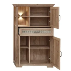 Wohnzimmerschrank in Eiche Optik mit LED - Barack