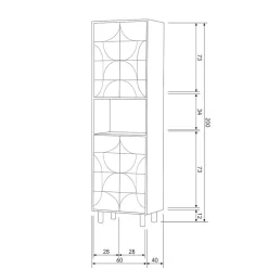Wohnzimmerschrank in Walnussfarben - Luisa