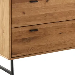 Wohnzimmerschrank mit Glas Einsatz - 100x186x38 - Flacona