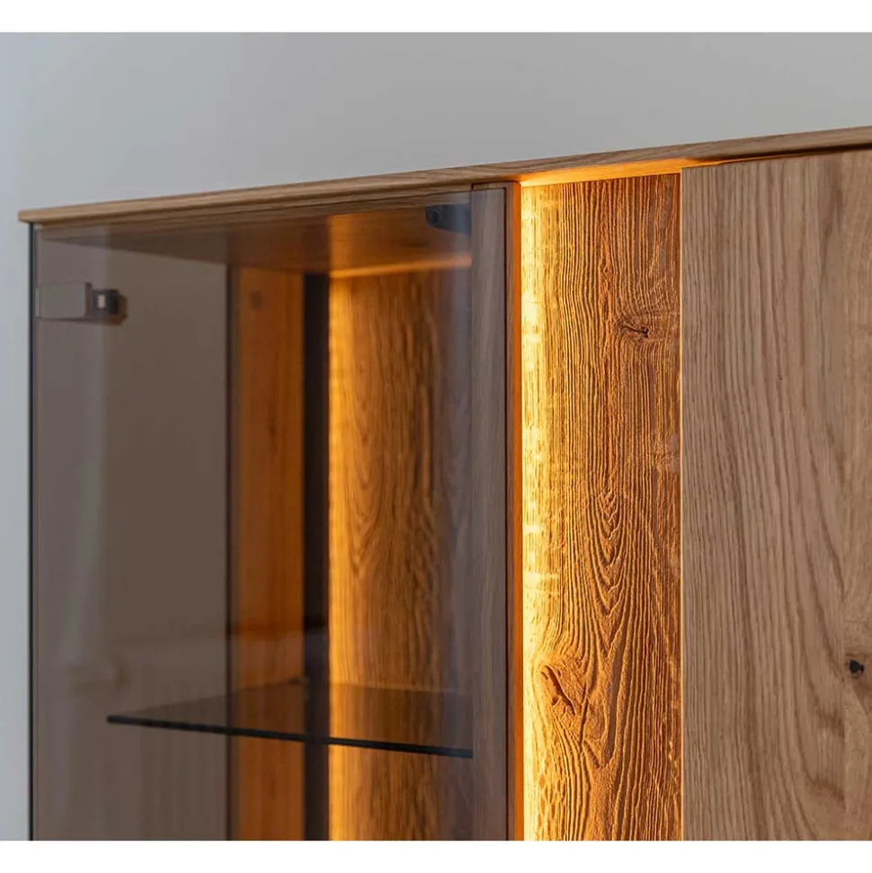 Wohnzimmerschrank mit Glas und LED Licht - Cocondar