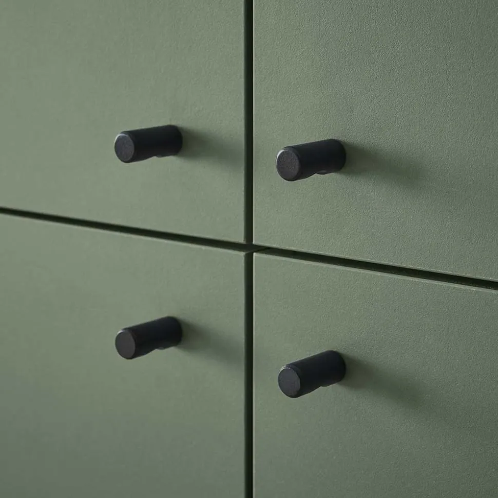 Wohnzimmerschränke & Regal in Graugrün - Oliva (vierteilig)