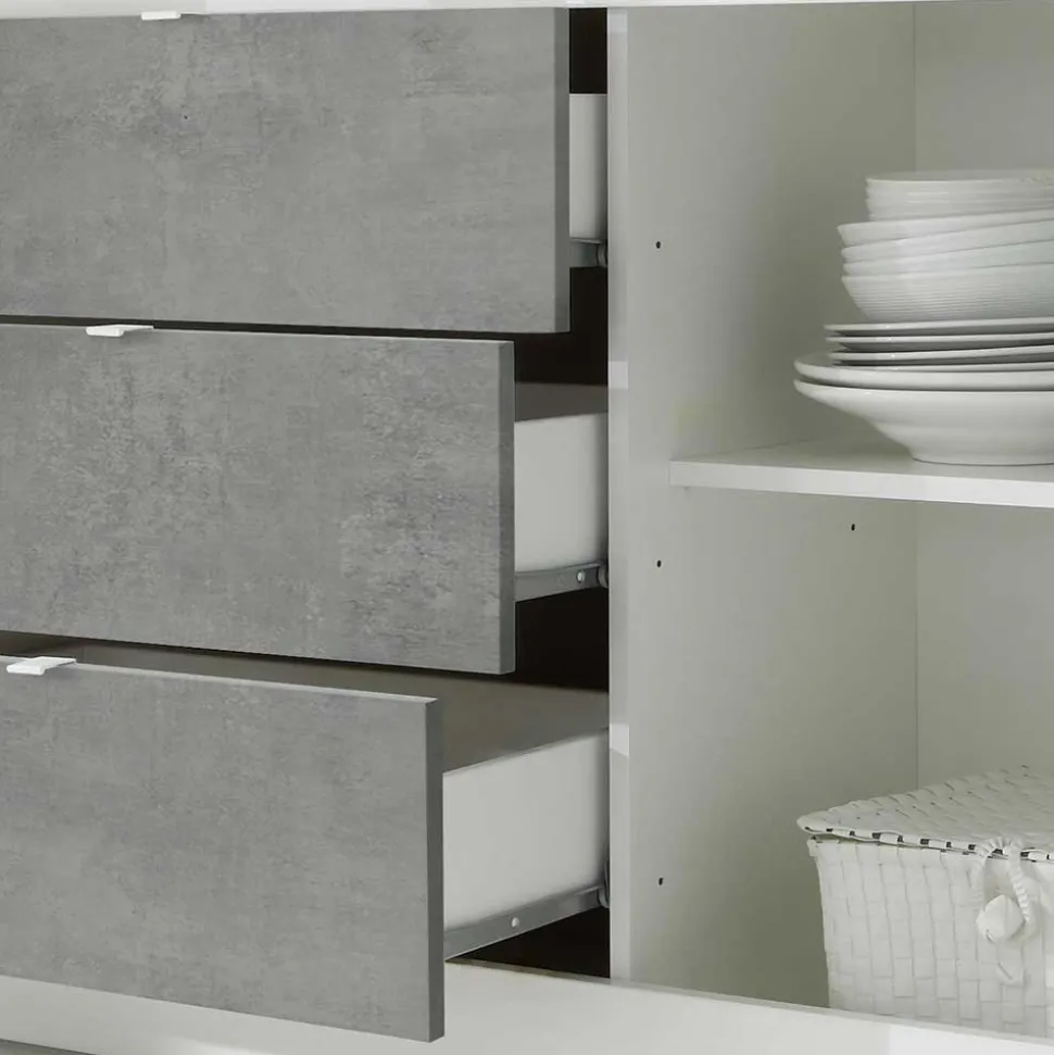 Wohnzimmerschränke in Beton Optik - Narandu (zweiteilig)