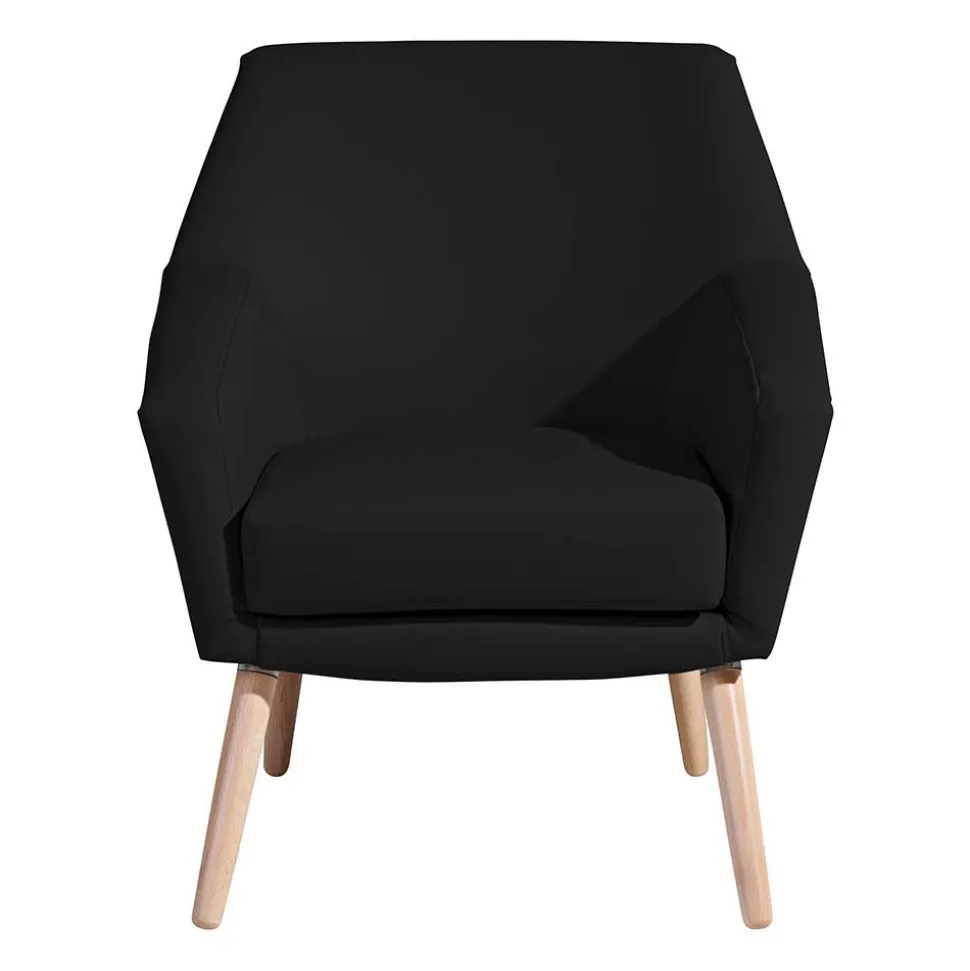 Wohnzimmersessel in Schwarz Kunstleder - Ciabeta