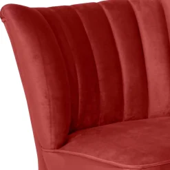 Wohnzimmersessel in Ziegelrot und Schwarz - Tessini