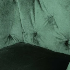 Wohnzimmerstuhl mit Armlehnen in Grün Samt - Relindo