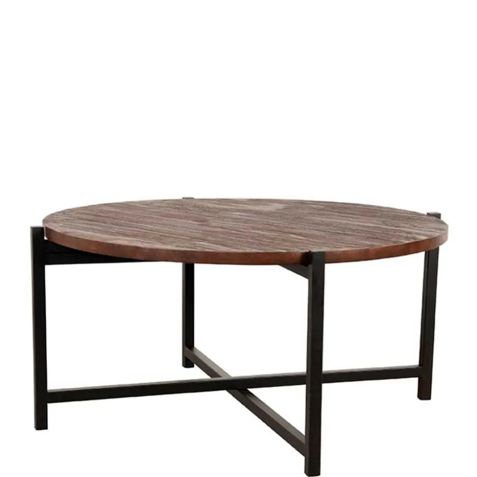 Wohnzimmertisch aus Mangoholz in Dunkelbraun - Valuta