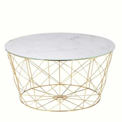 Wohnzimmertisch in Marmoroptik & Gold - Tocachy