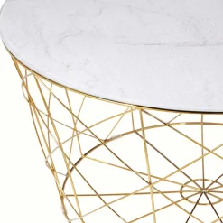 Wohnzimmertisch in Marmoroptik & Gold - Tocachy