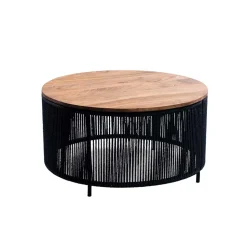 Wohnzimmertisch mit Akazienholz Platte - Boom