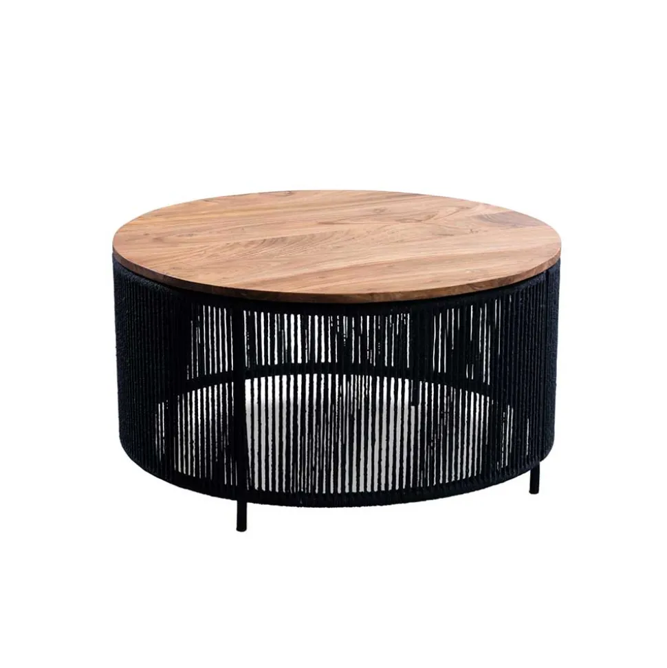 Wohnzimmertisch mit Akazienholz Platte - Boom