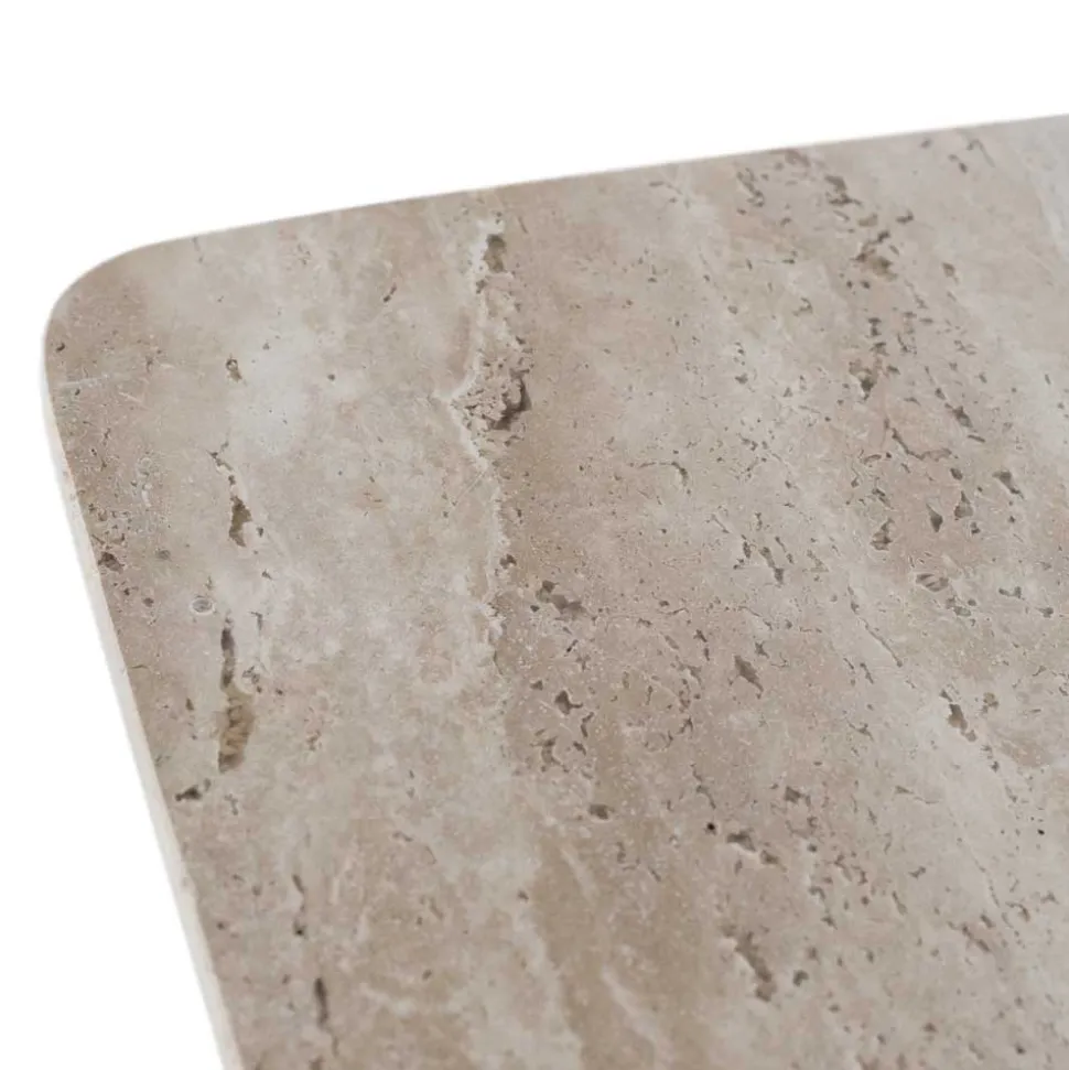 Wohnzimmertisch mit hellgrauer Marmorplatte - Cimbaly