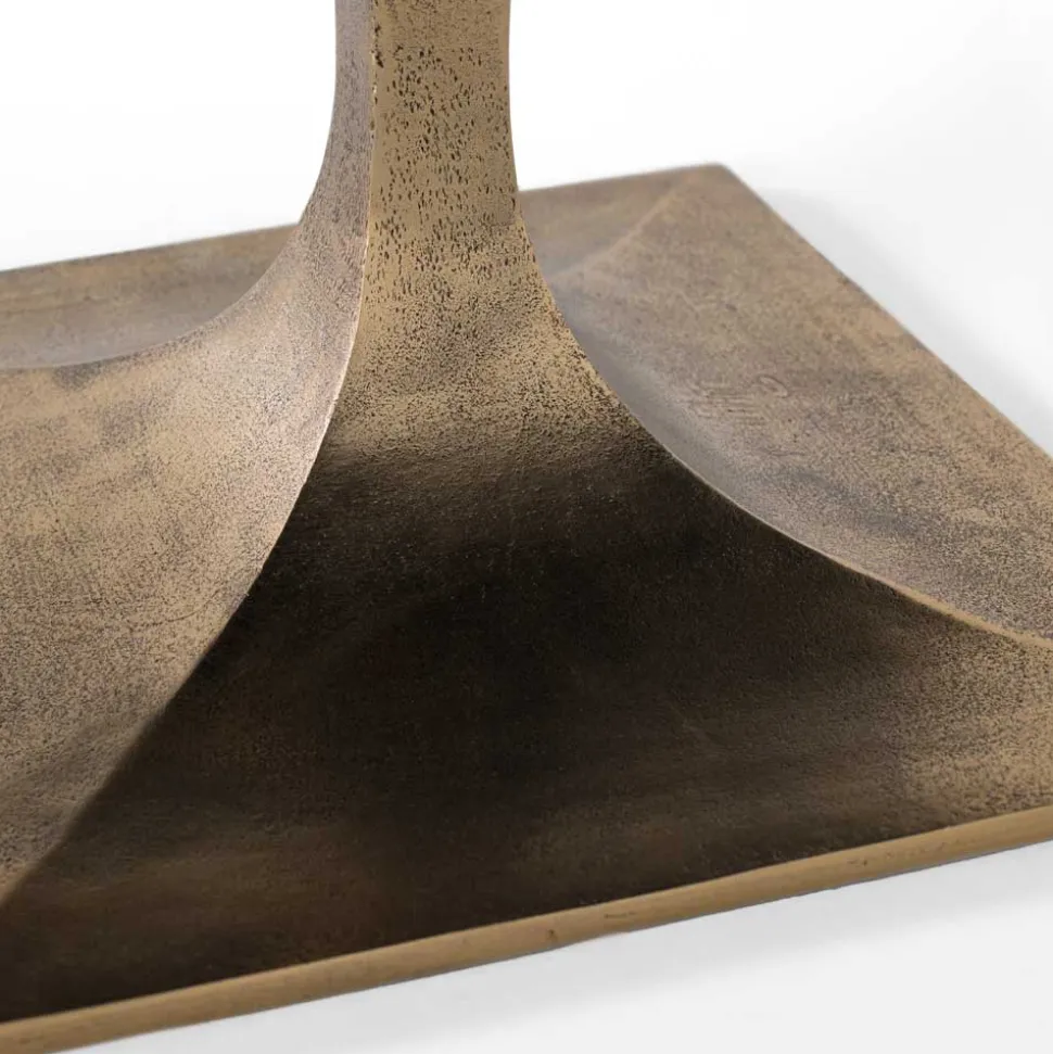 Wohnzimmertisch mit hellgrauer Marmorplatte - Cimbaly