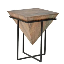 Wohnzimmertisch mit Holzkorpus - umgedrehte Pyramide - Selavia