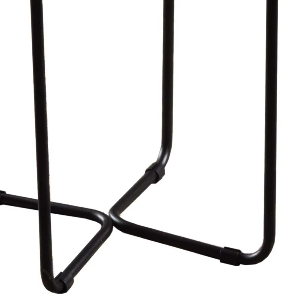 Wohnzimmertisch mit runder Strukturglas Platte - Borey