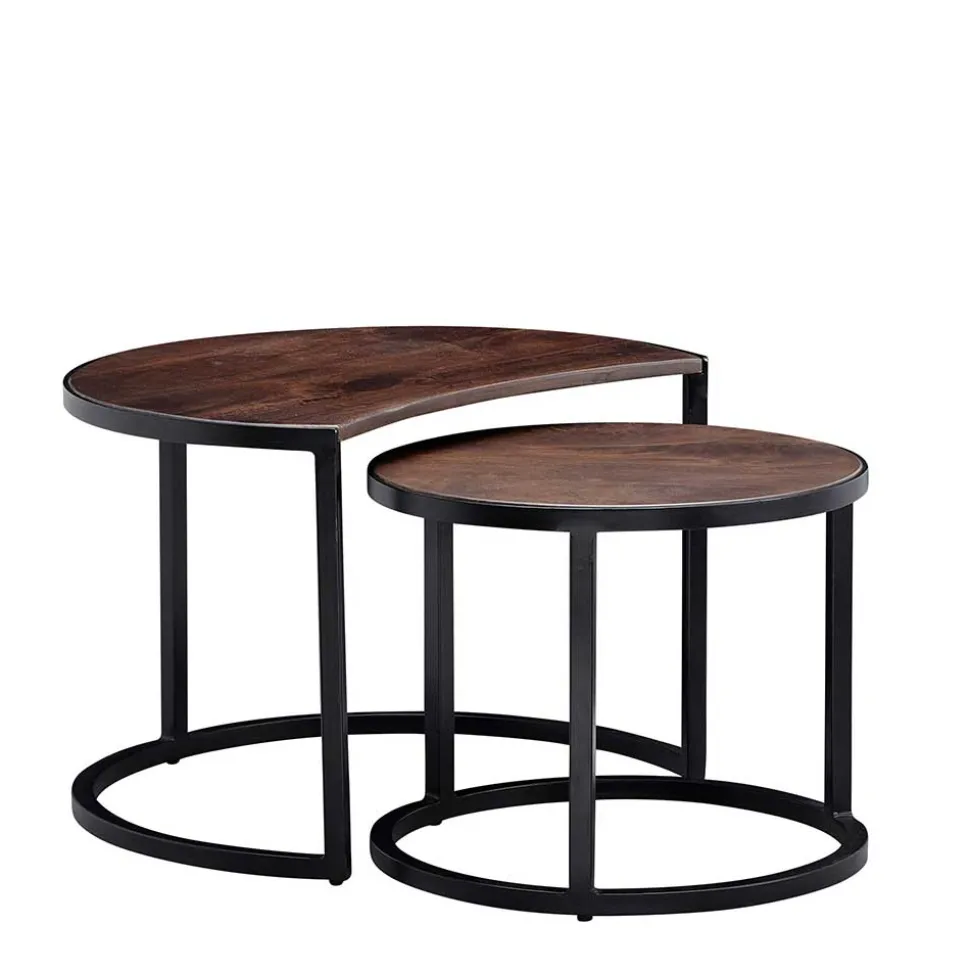 Wohnzimmertisch Zweisatz in Dunkelbraun - Lucan (zweiteilig)