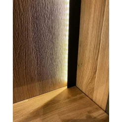 Wohnzimmervitrine aus Asteiche Massivholz - Clenza