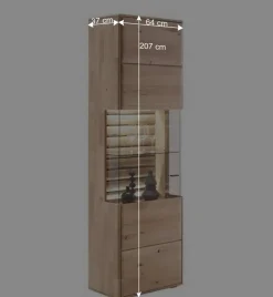 Wohnzimmervitrine in Asteiche Hell - Azzurian