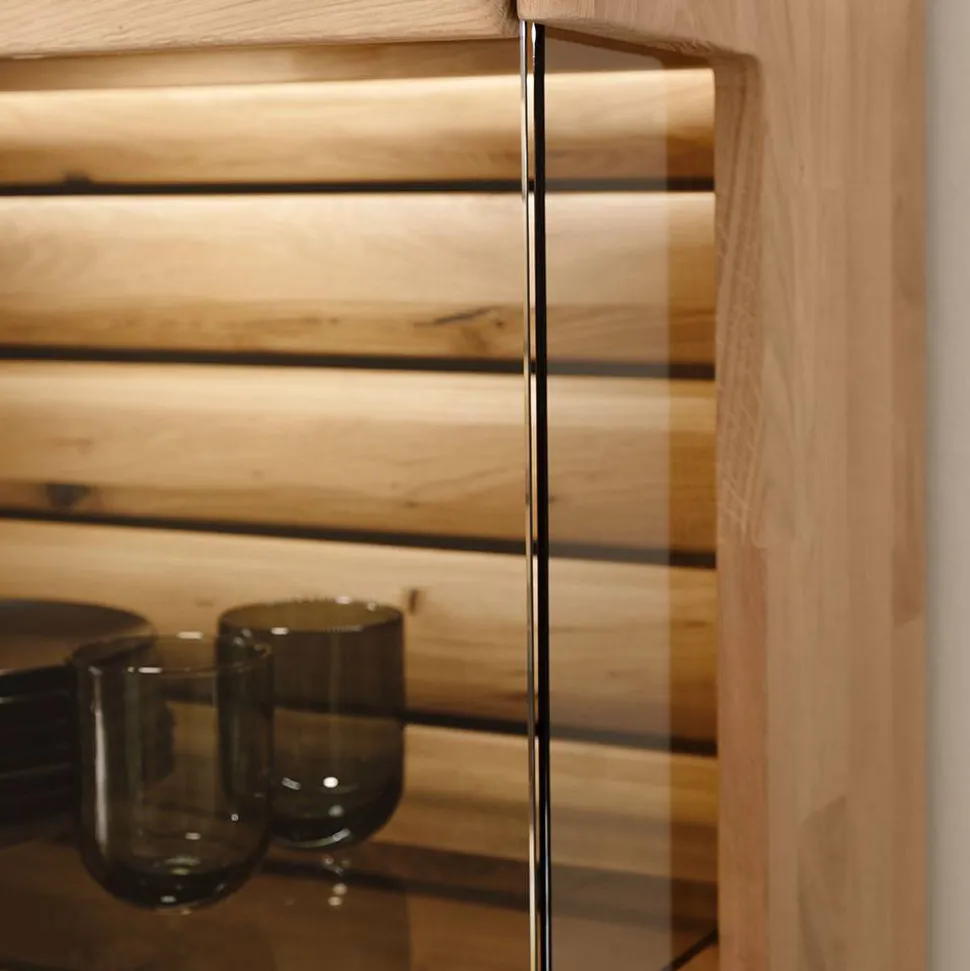 Wohnzimmervitrine in Asteiche Hell - Azzurian