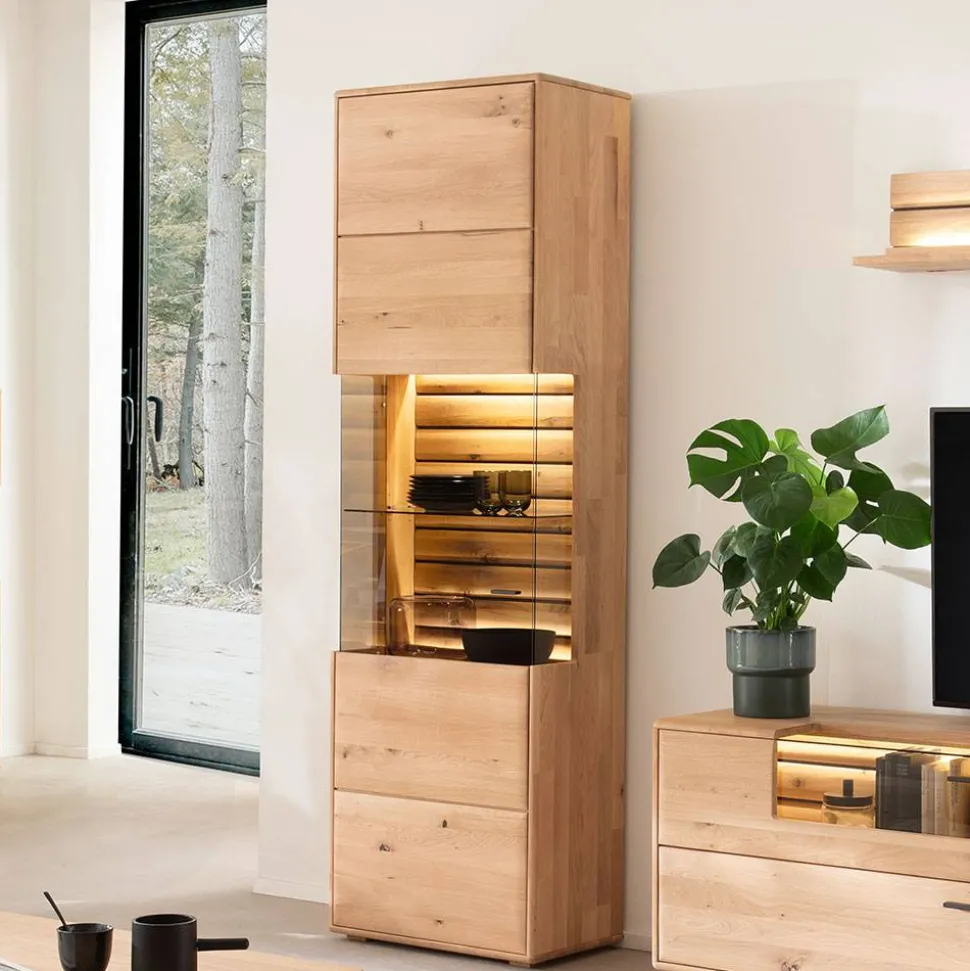 Wohnzimmervitrine in Asteiche Hell - Azzurian