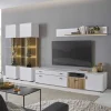 Wohnzimmervitrinen & TV Board & Regal Set - Nenaloro (vierteilig)