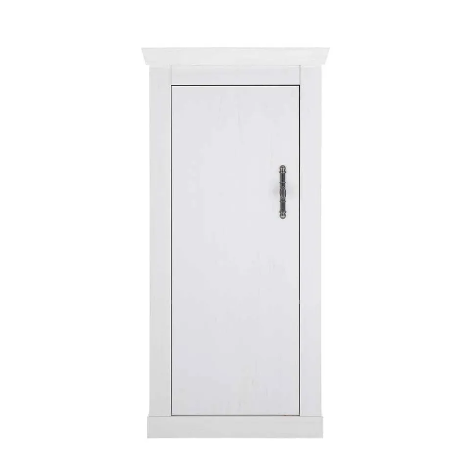 Wohnzimmerwohnwand in weißer Holzoptik Pinie - Liancos (vierteilig)