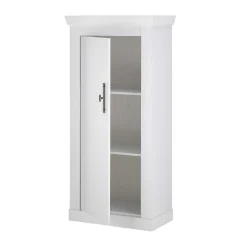 Wohnzimmerwohnwand in weißer Holzoptik Pinie - Liancos (vierteilig)