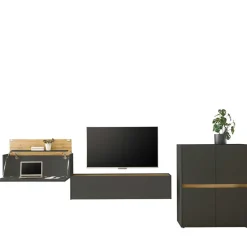 Wohnzimmer-Wohnwand Möbelset - Ahilav (dreiteilig)