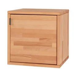 Würfel Regal mit Tür aus Kernbuche massiv - Gabela