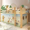 90x200 Afrika Tiere Hochbett mit Nackenrolle - Fakt