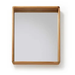 80x65 Badezimmerspiegel mit Teak Holz - Tiranny