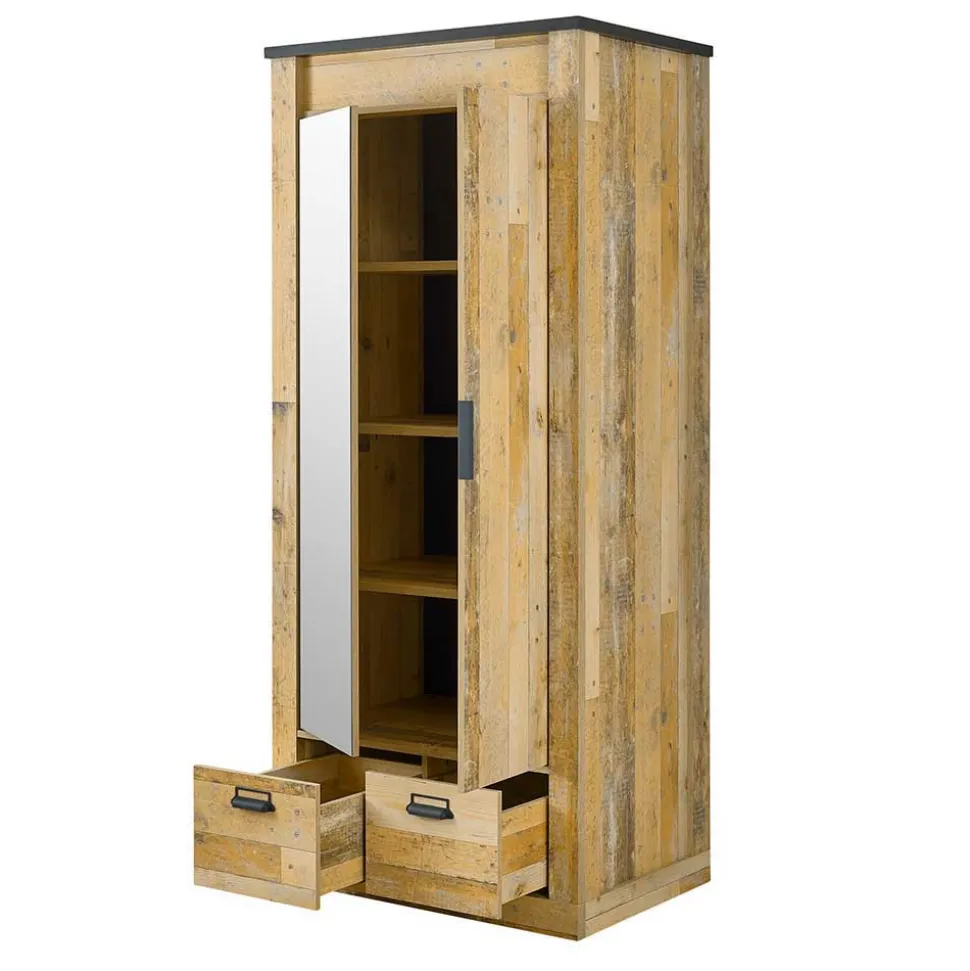 90x200 Bett & Nachttisch & Schrank - Naiavio (dreiteilig)