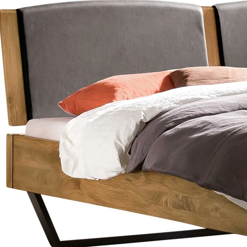 140x200 Bett aus Wildeiche mit Kufen - Maria