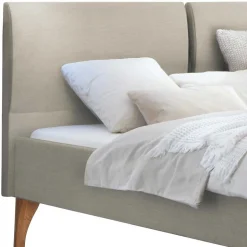 140x200 Bettgestell gepolstert in Beige - Duarto