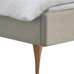 140x200 Bettgestell gepolstert in Beige - Duarto