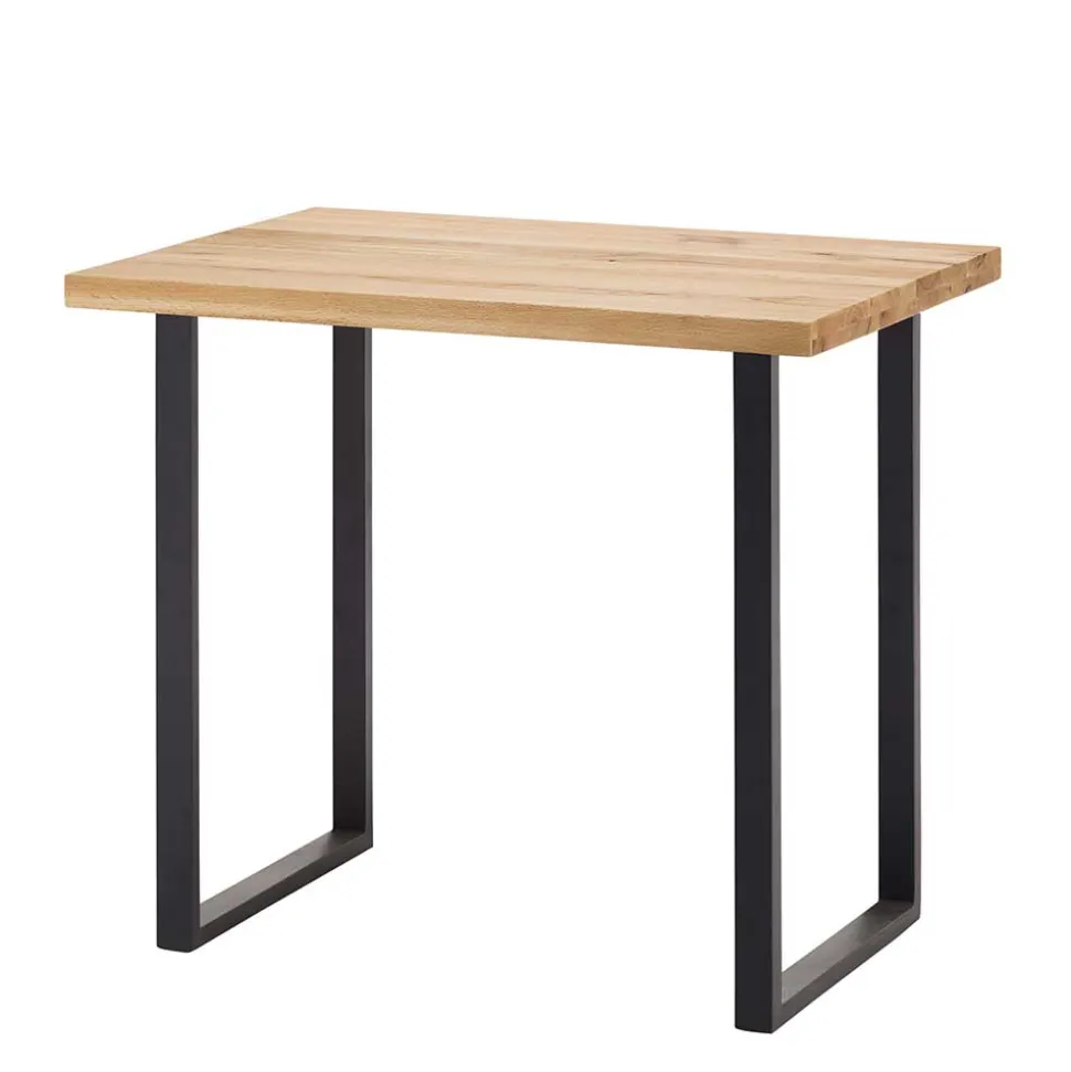120x80 cm Bar Tisch aus Wildeiche & Stahl - Karmini