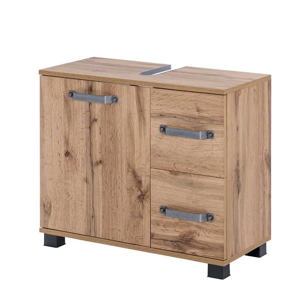 65x59 cm Becken-Unterschrank in Holz Optik - Iskro