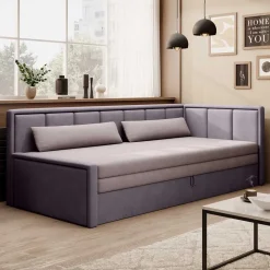 150x200 cm Bettsofa in Altrosa und Mauve - Tampa