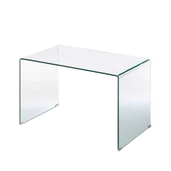 125x70 cm Design Schreibtisch aus Glas - Fire