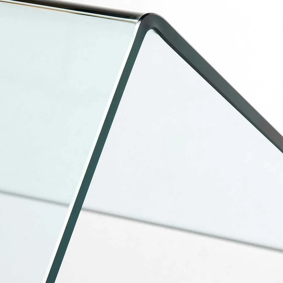 125x70 cm Design Schreibtisch aus Glas - Fire