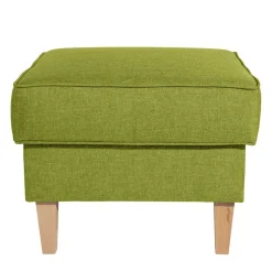 53x53 cm Hocker in Gelbgrün Stoff - Jenyca