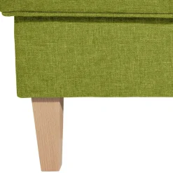 53x53 cm Hocker in Gelbgrün Stoff - Jenyca