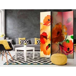 135x172 cm Paravent in Rot Orange - Hasting