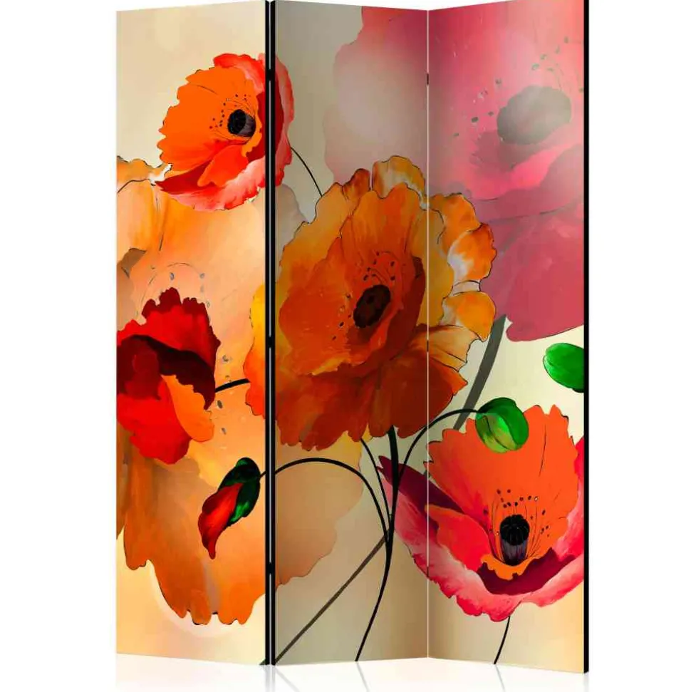 135x172 cm Paravent in Rot Orange - Hasting