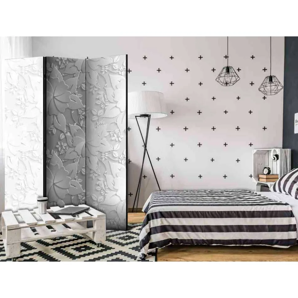 135x172 cm Raumtrenner mit floraler Grafik - Miset