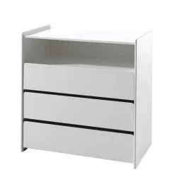 90x92 cm Schubladen-Kommode in Weiß - Mauricia