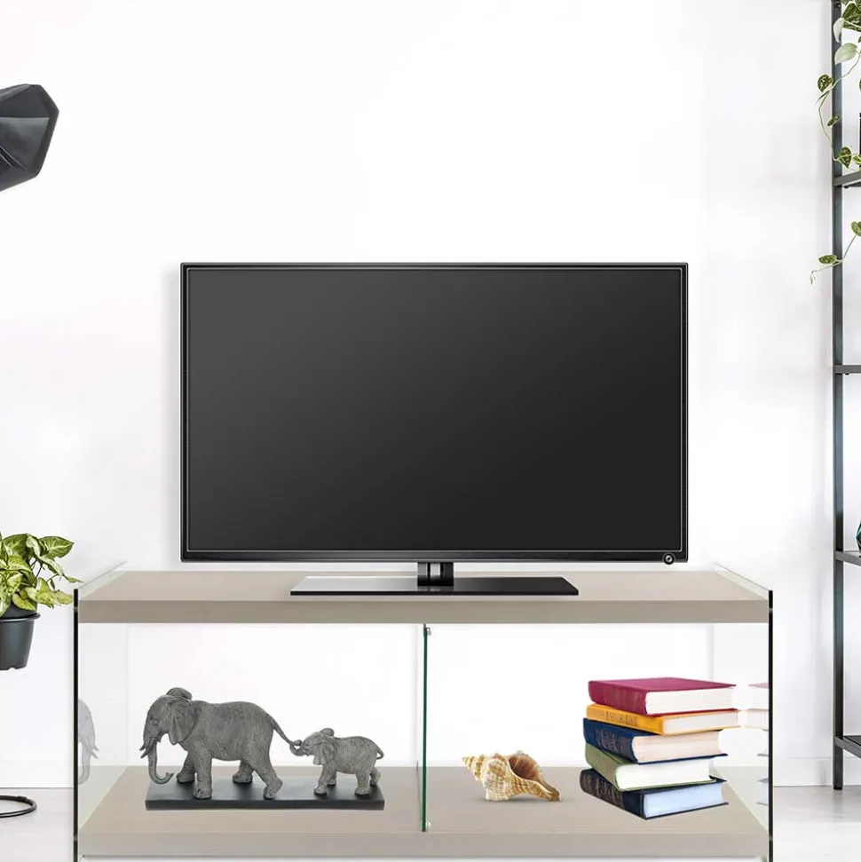 120x60 cm TV Tisch mit Glas Wangen - Culagan