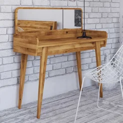 110x45 cm Wildeiche Schminktisch mit Schublade - Hardus