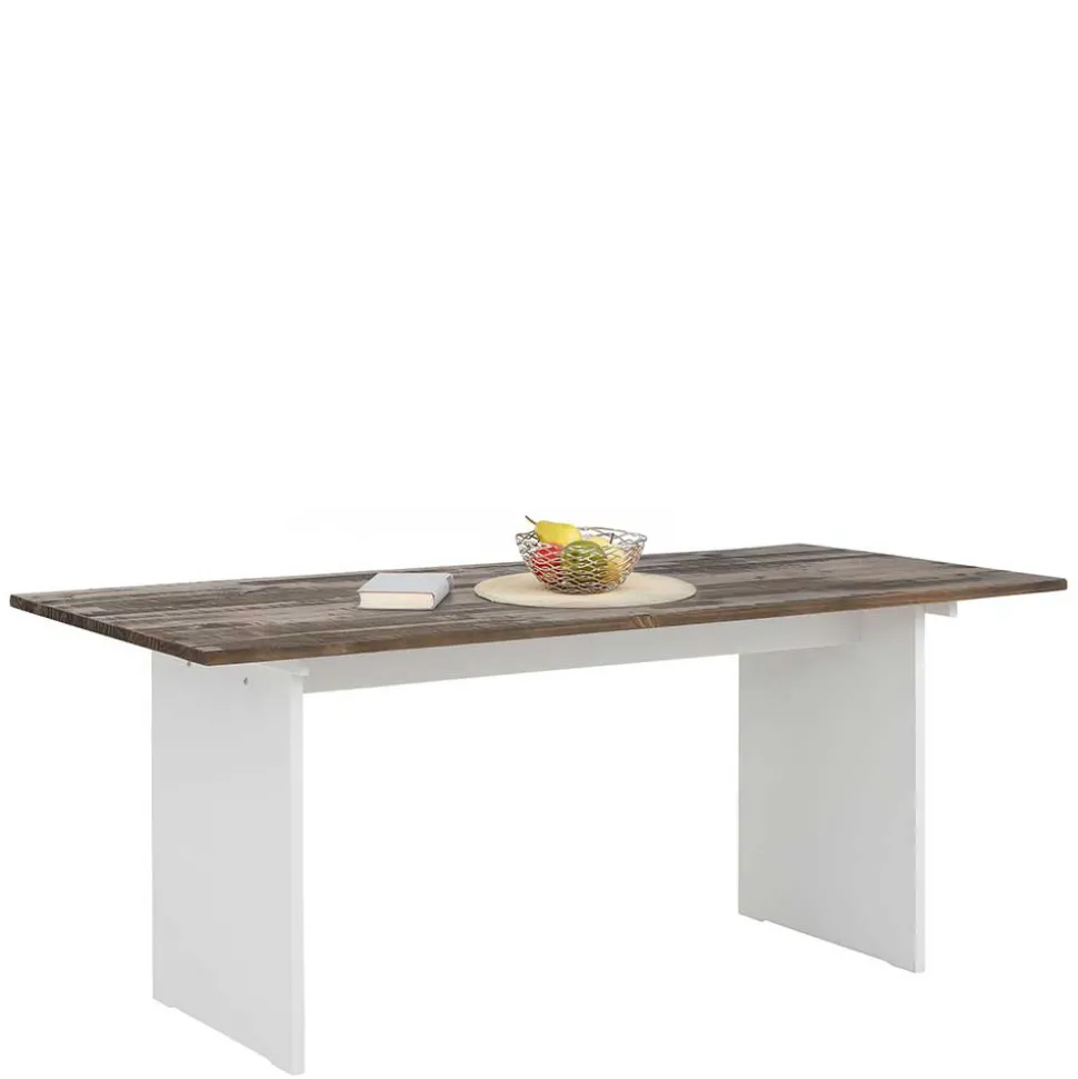 180x90 Esstisch mit Wangengestell zweifarbig - Chihu