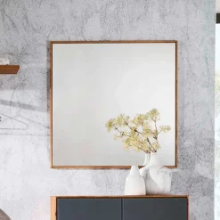 72x72 Flurspiegel mit Massivholz Wildeiche - Mandrey